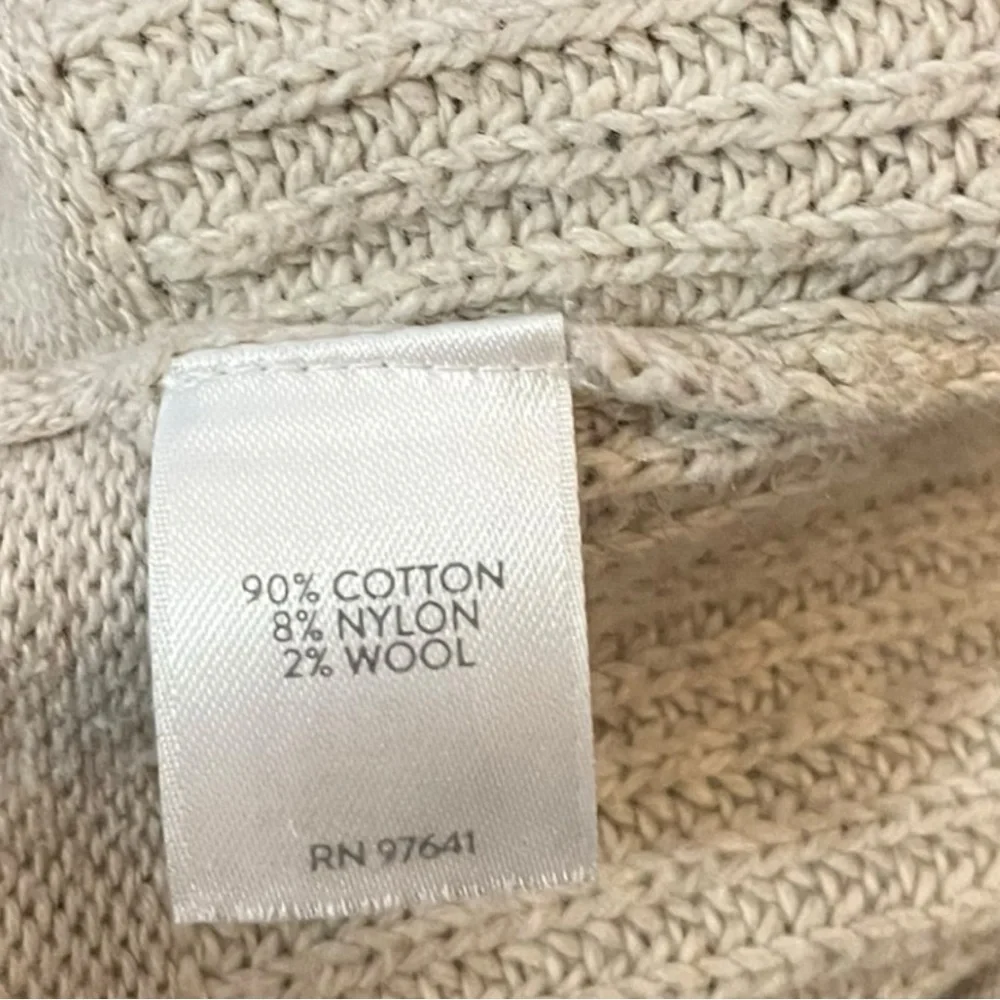 J.JILL PURE JILL Women's Beige Cowl Neck Lightweight Wool Blend Sweater XS | EUC